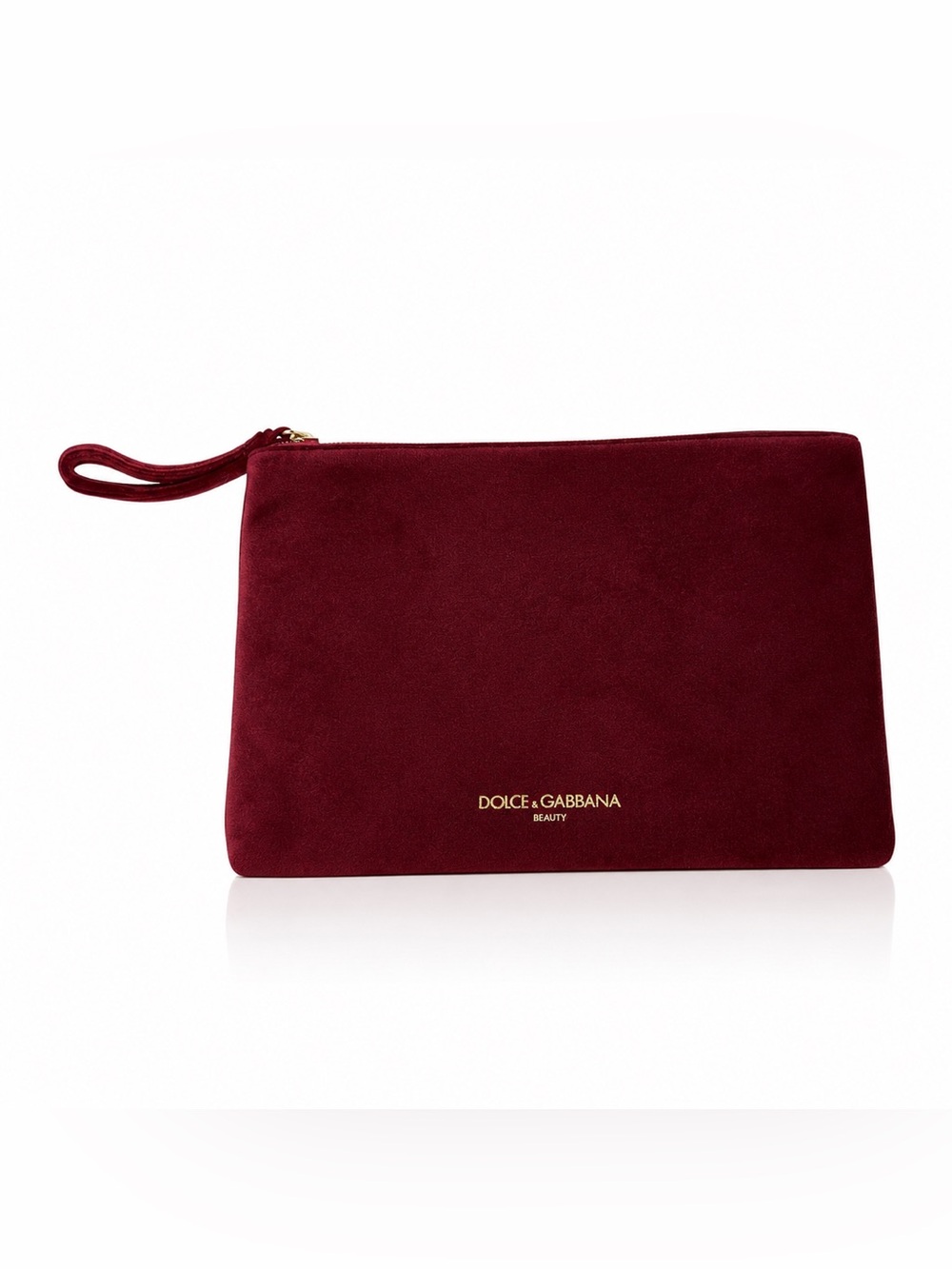 NWOT Dolce & Gabbana Beauty Velvet Burgundy Makeup Bag - Picture 1 of 4